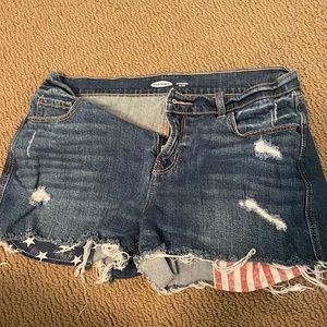 4th of July, Old Navy, boyfriend mid rise size 6 Jean shorts